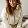 Damen Lilysilk Pyjamas | Pyjama-Set Mit Durchgehender Knopfleiste Und Besatz In Kontrastfarbe