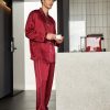 Herren Lilysilk Pyjamas | 22 Momme Einzigartiger Seidenschlafanzug Mit Doppelreihigen Paspeln