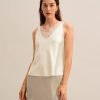 Damen Lilysilk Oberteile | Das Armeria Spitzen-Tanktop