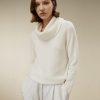 Damen Lilysilk Strickwaren | Kaschmirpullover Mit Wasserfallausschnitt