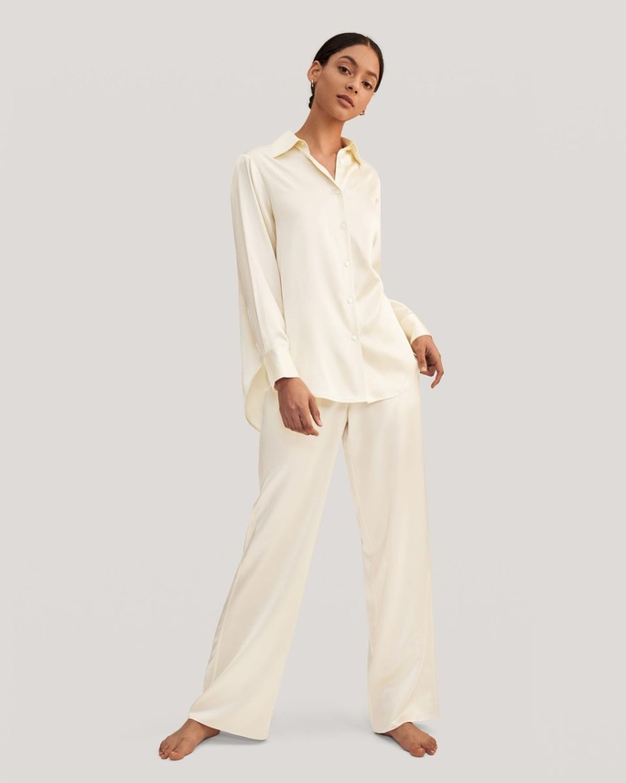 Damen Lilysilk Pyjamas | Viola Ubergroses Seide Pyjama Set