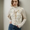 Damen Lilysilk Oberbekleidung | Strickjacke Aus Merinowolle Mit Louisville Seidenanteil Von Vorne