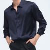 Herren Lilysilk Hemden | Klassisches Langarmliges Seidenhemd Fur Manner