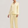 Damen Lilysilk Pyjamas | Lilyaurea® Seidensatin Pyjama Set