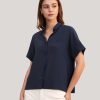 Damen Lilysilk Seidenblusen | Lassiges Lockeres Seiden T-Shirt Mit Kurzen Armeln