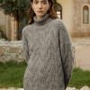 Damen Lilysilk Strickwaren | Rollkragenpullover Aus Kaschmir Mit Zopfmuster